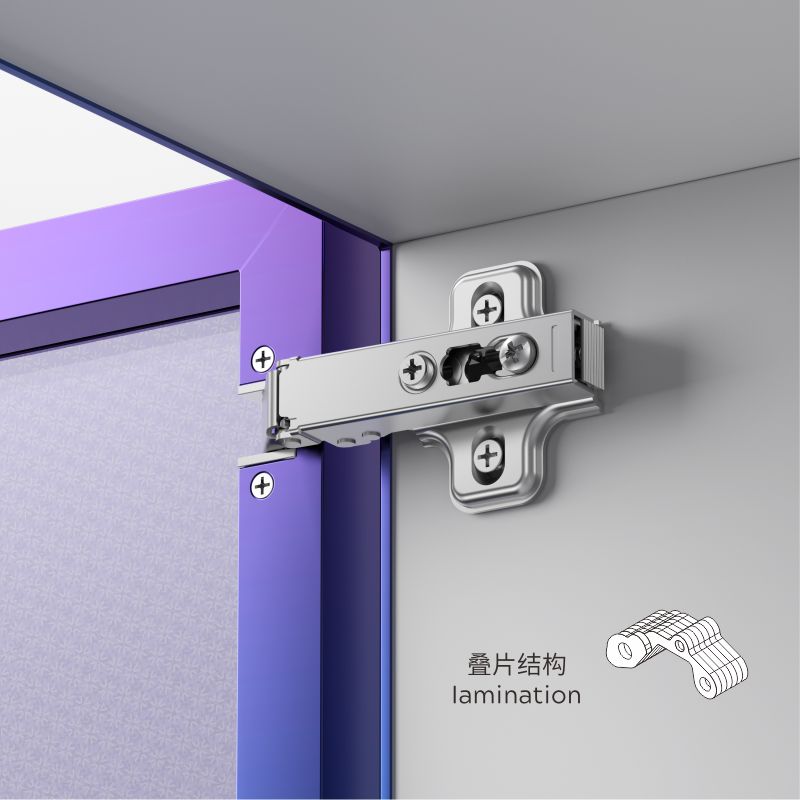 SMALL ANGLE SOFT CLOSE  ALUMINUM DOORFRAME HINGE  (STOPPABLE TWO-WAY)