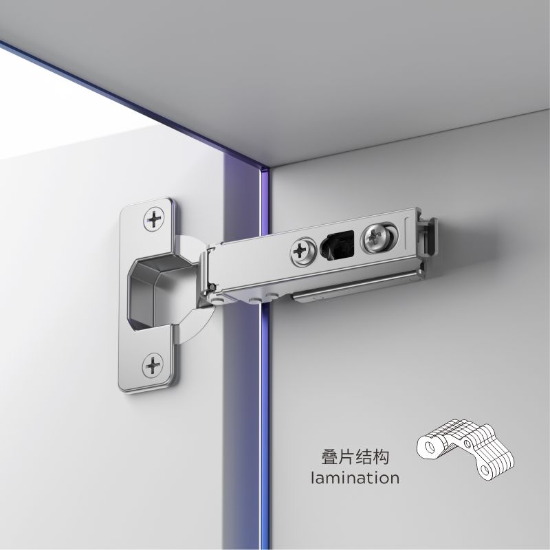 SMALL ANGLE SNAP-ON SOFT CLOSE HINGE  (STOPPABLE TWO-WAY)